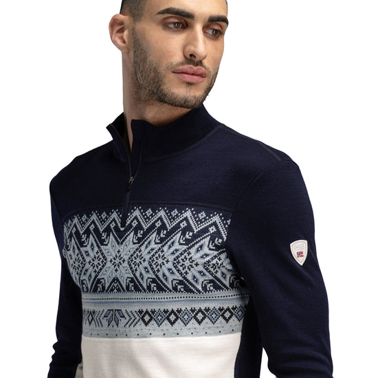 Dale Of Norway M VAIL MASCULINE BASELAYER HALF ZIP Offwhite Navy XXL - PeakStyle