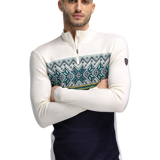 Dale Of Norway M VAIL MASCULINE BASELAYER HALF ZIP Navy Offwhite XXL - PeakStyle