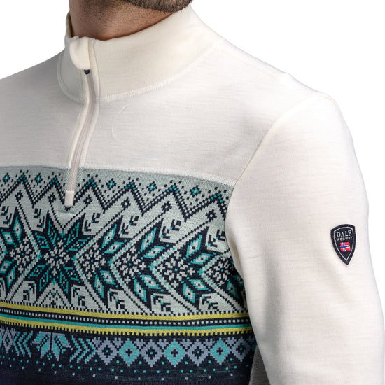Dale Of Norway M VAIL MASCULINE BASELAYER HALF ZIP Navy Offwhite XXL - PeakStyle