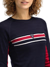 Dale Of Norway W AKSLA FEMININE BASELAYER CREW NECK Navy Red OffWhite XL - PeakStyle