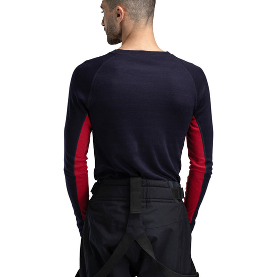 Dale Of Norway M AKSLA MASCULINE BASELAYER CREW NECK Navy Red OffWhite XXL - PeakStyle
