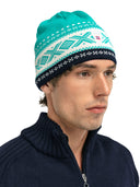 Dale Of Norway DYSTINGEN HAT Peacock Offwhite Marine One size - PeakStyle
