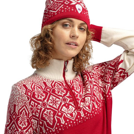 Dale Of Norway WINTERLAND HAT Raspberry Offwhite Redrose One size - PeakStyle