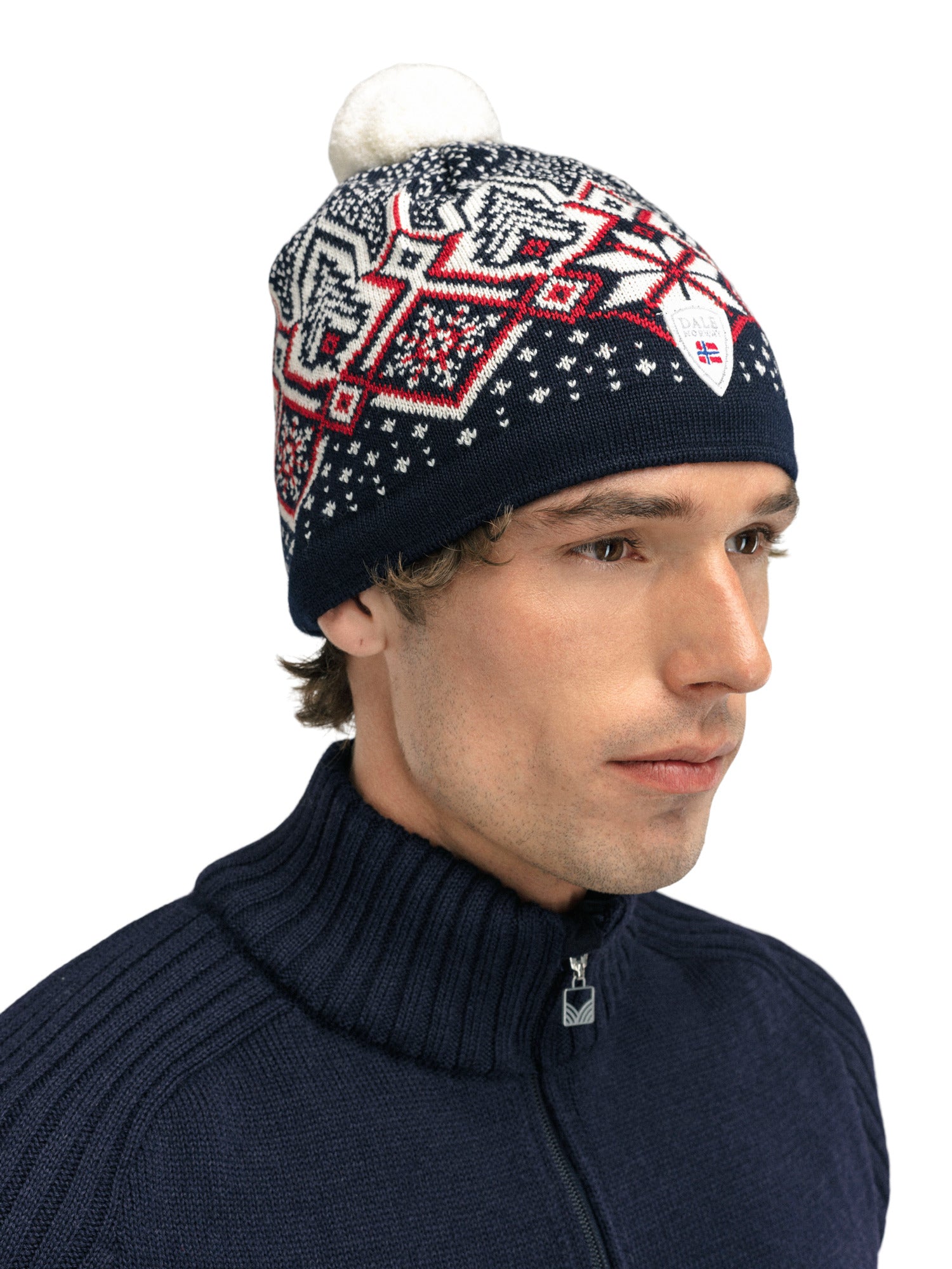 Dale Of Norway WINTERLAND HAT Navy Offwhite Raspberry One size - PeakStyle