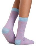 Dale Of Norway BJORØY SOCKS Light Blue Orchid Pink L - PeakStyle