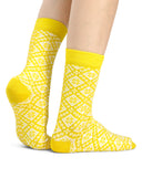 Dale Of Norway BJORØY SOCKS Yellow Offwhite M - PeakStyle