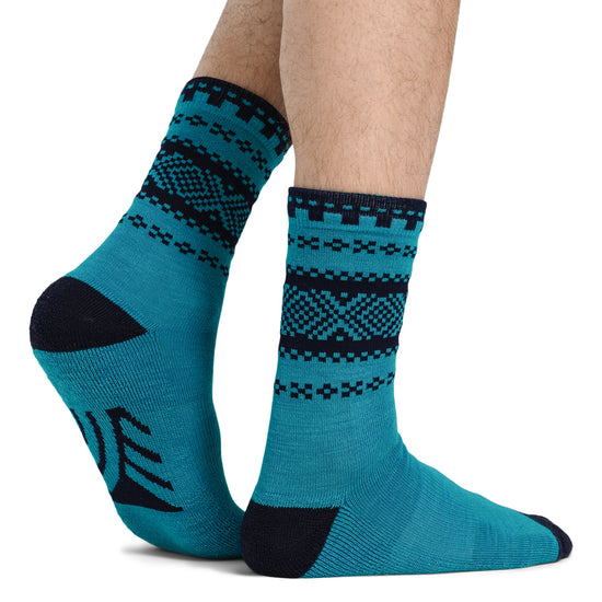 Dale Of Norway CORTINA SOCKS Turquoise Navy L - PeakStyle