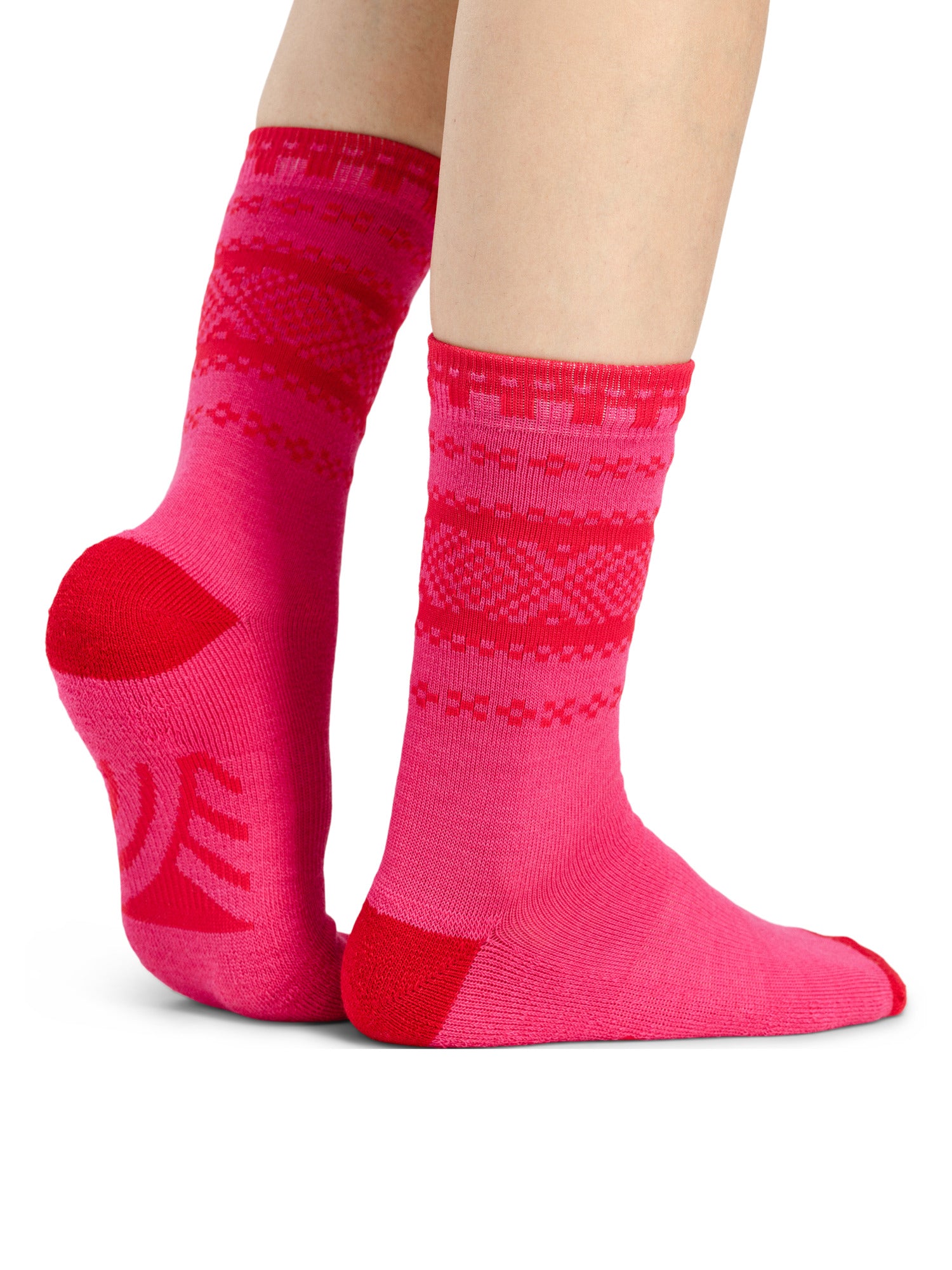 Dale Of Norway CORTINA SOCKS Pink Red M - PeakStyle