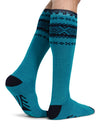 Dale Of Norway CORTINA KNEE SOCKS Turquoise Navy L - PeakStyle