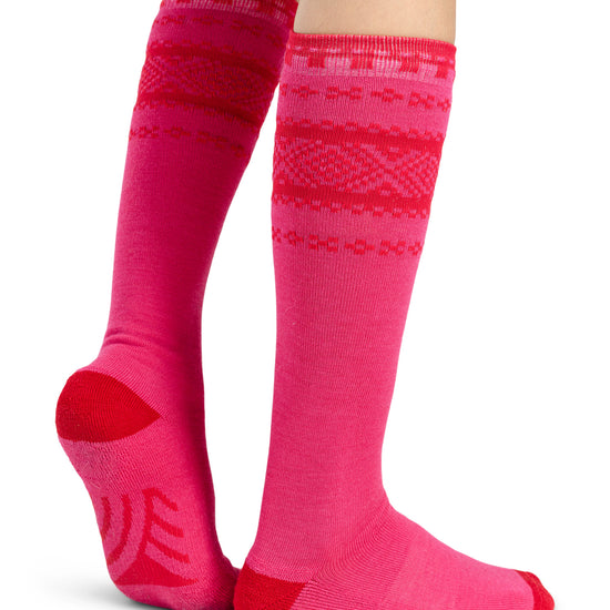 Dale Of Norway CORTINA KNEE SOCKS Pink Red M - PeakStyle