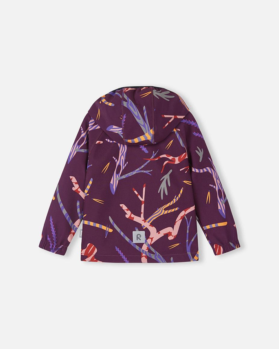 Reima Vantti Softshelljacke Kinder Deep Purple – Packshot Rückseite