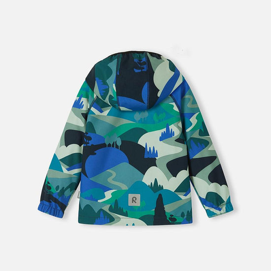 Reima Vantti Softshelljacke Kinder Sparkly Blue – Packshot Rückseite