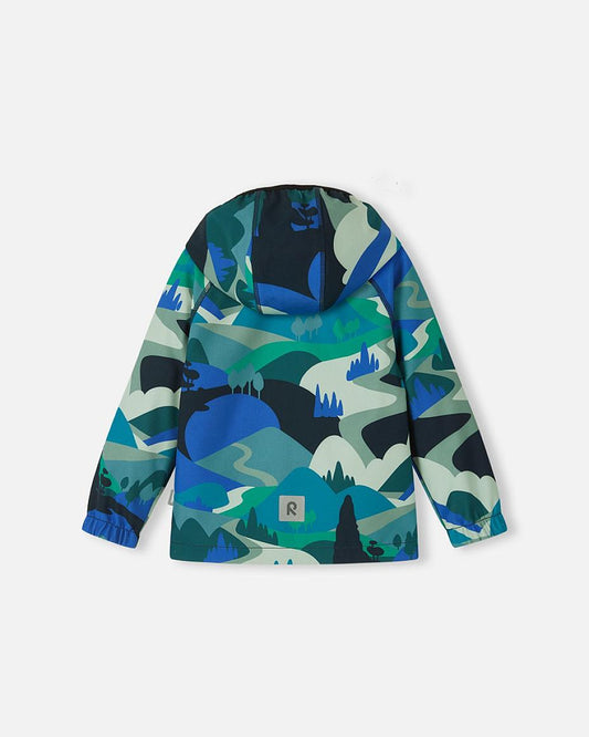 Reima Vantti Softshelljacke Kinder Sparkly Blue – Packshot Rückseite