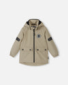 Reima Symppis ReimaTec Übergangsjacke Kinder Earthy Beige – Packshot Vorderseite