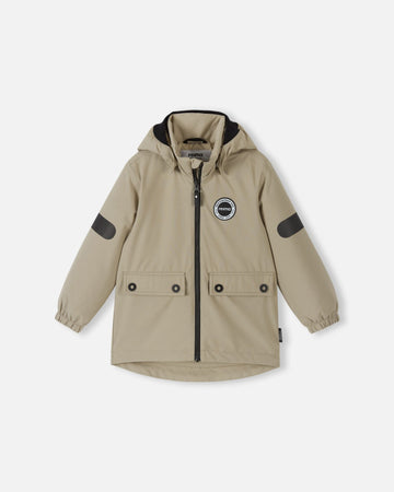 Reima Symppis ReimaTec Übergangsjacke Kinder Earthy Beige – Packshot Vorderseite