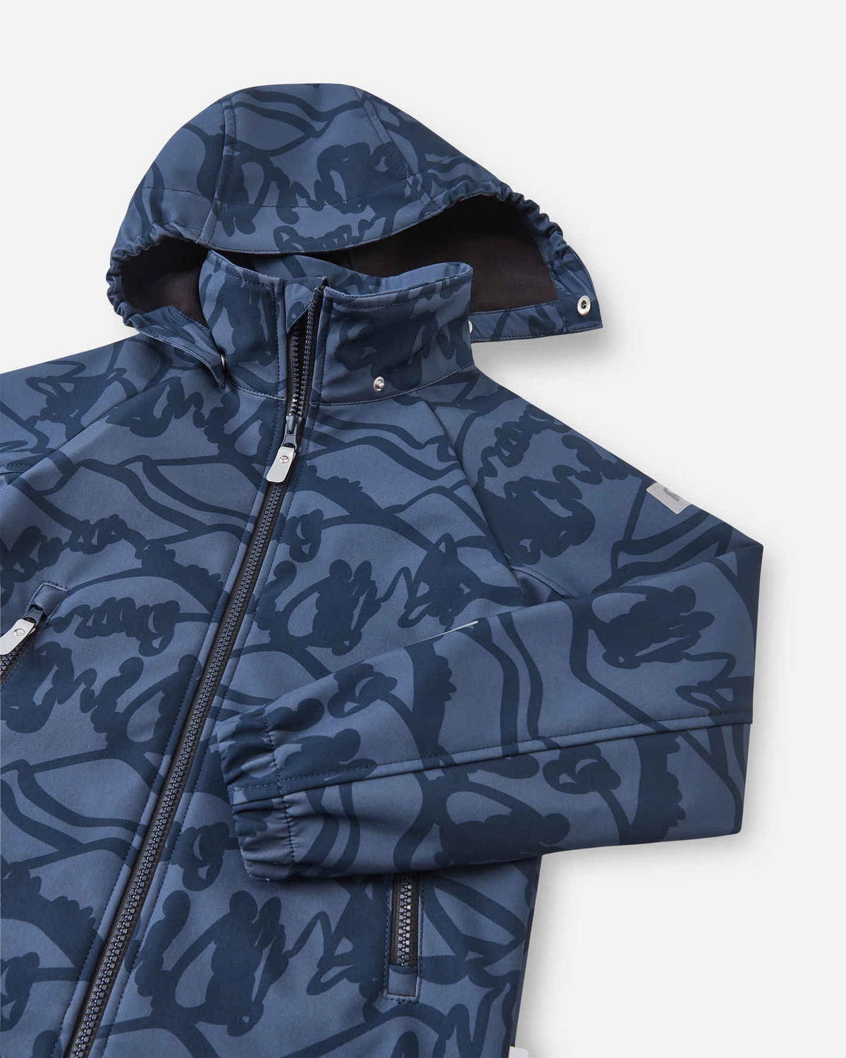 Reima Aitoo Softshelljacke Kinder in Navy – Detailaufnahme