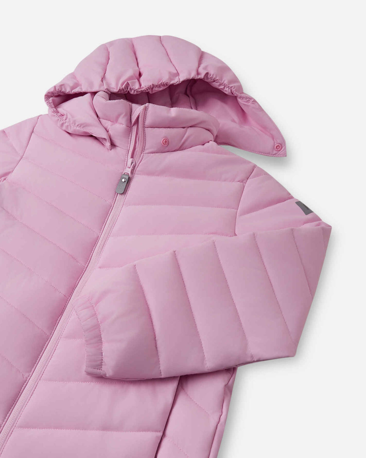 Reima Uumaja leichte Isolationsjacke Kinder Light Heather – Packshot mit geöffneter Kapuze 3