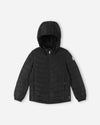 Reima Uumaja leichte Isolationsjacke Kinder Black – Packshot mit geöffneter Kapuze 3
