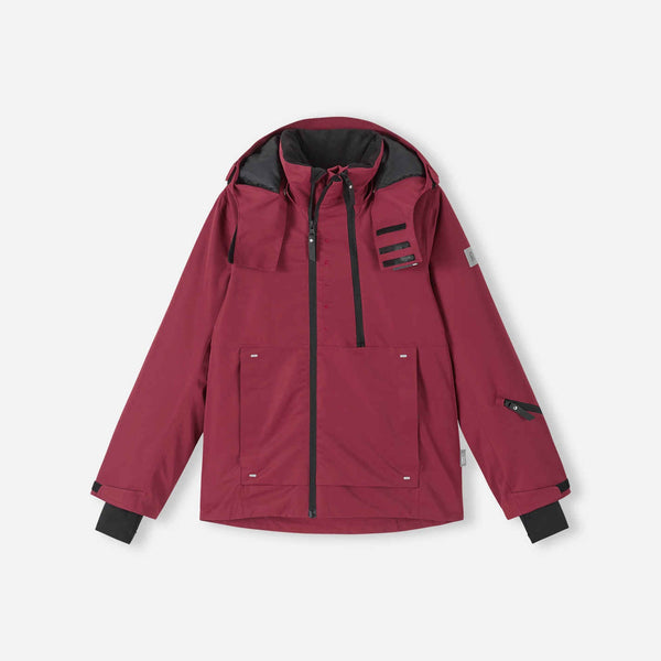 Reima Tieten ReimaTec Skijacke Kinder in Maroon – Vorderansicht