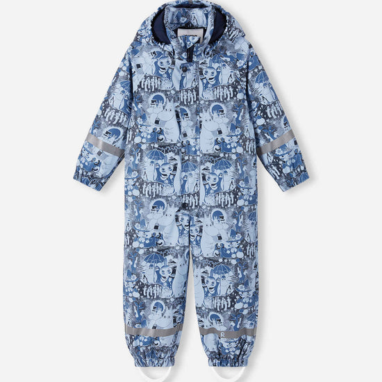 Reima Moomin Rapakko Regenoverall Kinder Airy Blue – Packshot Vorderseite