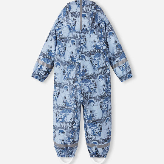 Reima Moomin Rapakko Regenoverall Kinder Airy Blue – Packshot Rückseite