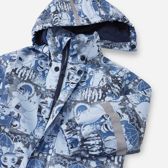 Reima Moomin Rapakko Regenoverall Kinder Airy Blue – Produktdetail Kapuze