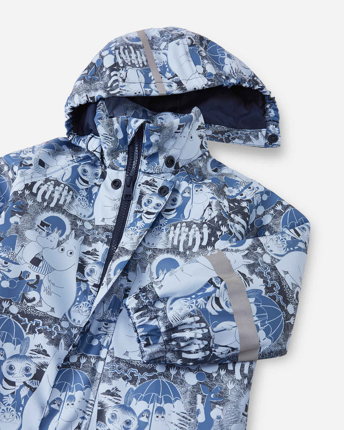 Reima Moomin Rapakko Regenoverall Kinder Airy Blue – Produktdetail Kapuze