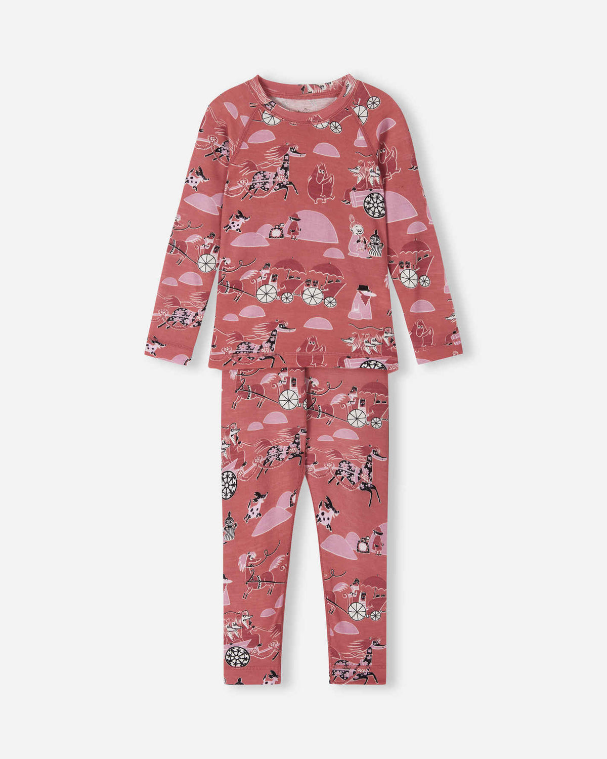 Reima Moomin Trivsam Funktionsunterwäsche Set Kleinkinder Rose Blush – Packshot Vorderseite