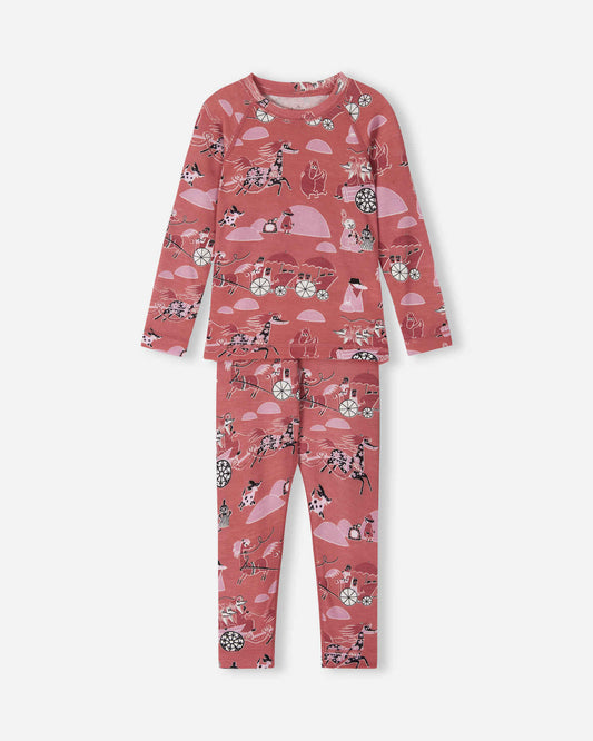 Reima Moomin Trivsam Funktionsunterwäsche Set Kleinkinder Rose Blush – Packshot Vorderseite