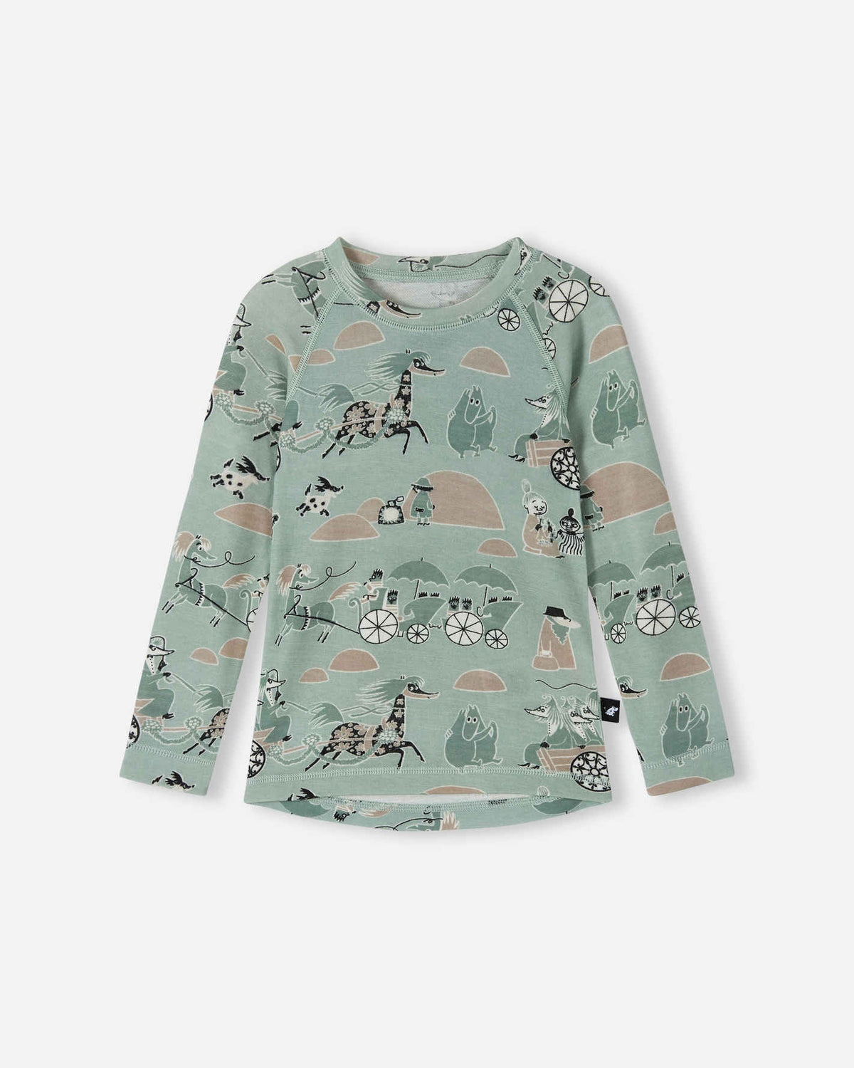 Reima Moomin Trivsam Funktionsunterwäsche Set Kleinkinder Airy Green – Produktdetail
