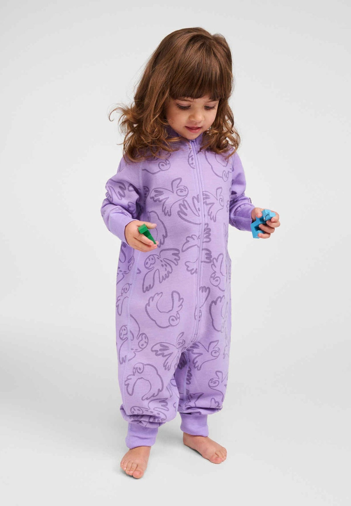Reima Parvin Merino-Wolloverall Kinder – Blooming Lilac