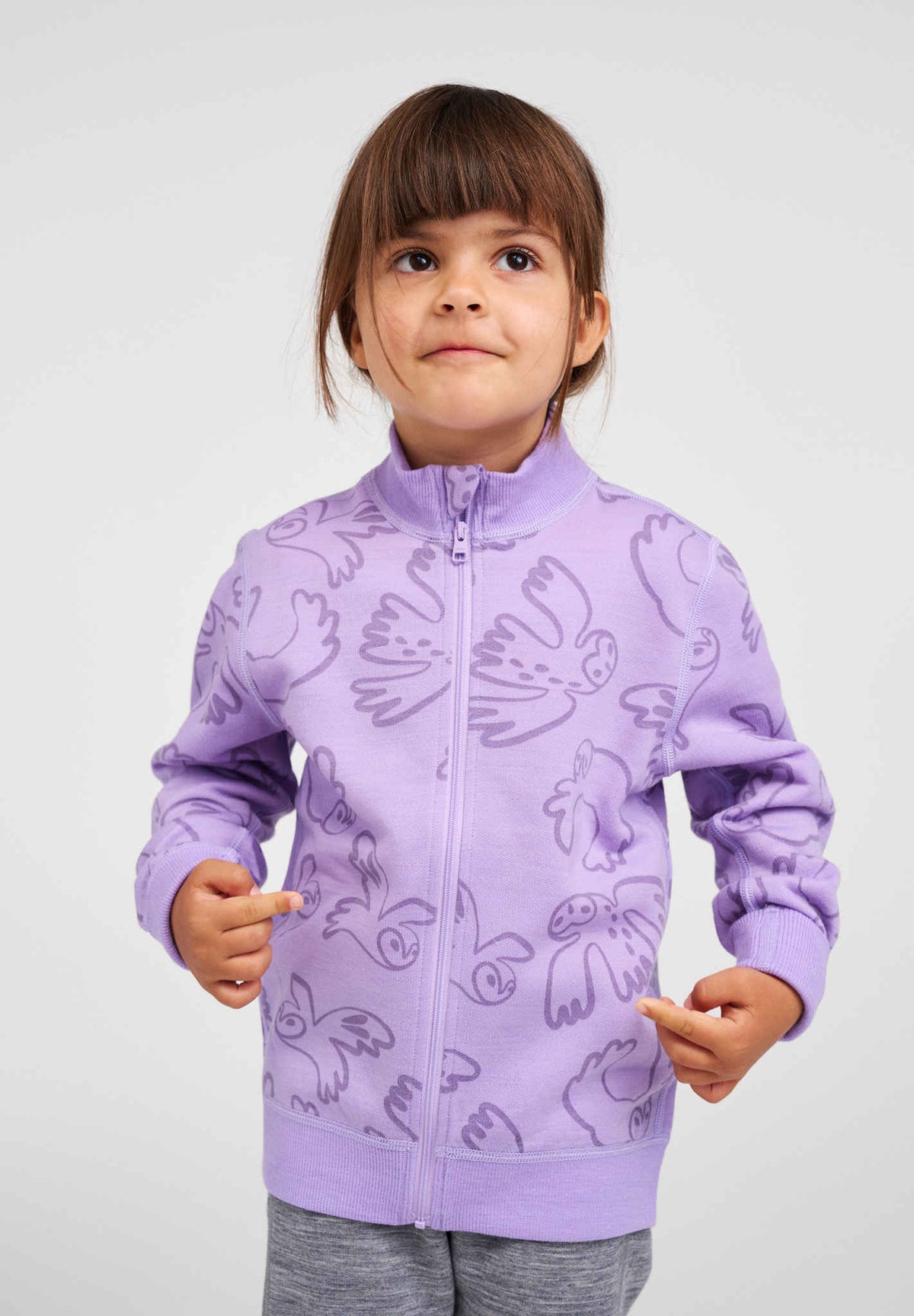 Reima Mahin Merino-Wolljacke Kinder – Blooming Lilac