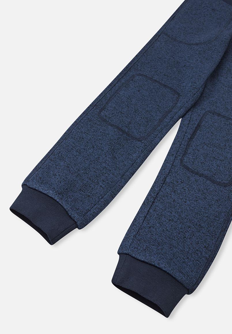 Reima Sangis Fleecehose Kinder Jeans blue Detailansicht Beinabschluss