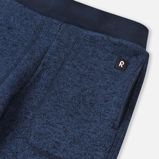 Reima Sangis Fleecehose Kinder Jeans blue Detailansicht Logo