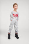Reima Sangis Fleecehose Kinder Melange grey Studioansicht