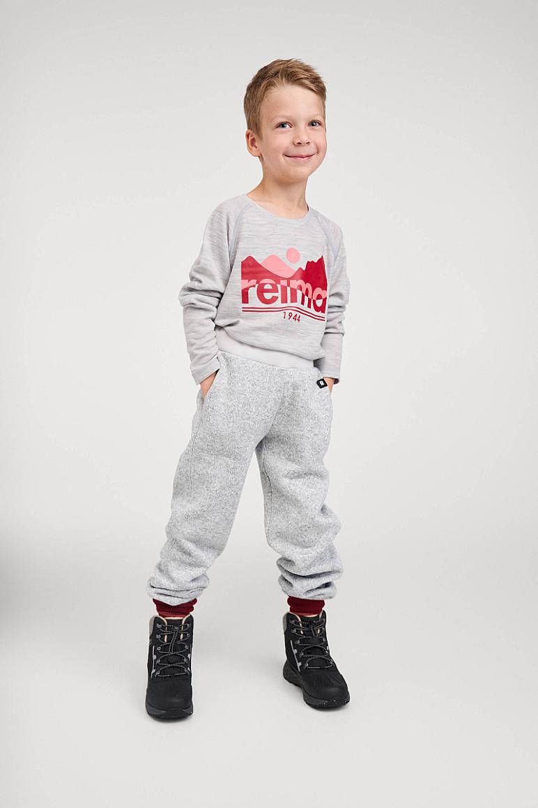 Reima Sangis Fleecehose Kinder Melange grey Studioansicht