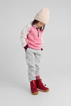 Reima Sangis Fleecehose Kinder Melange grey Materialstruktur