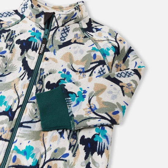 Reima Ornament Fleecejacke Kinder – Sparkly Blue Detailansicht 1