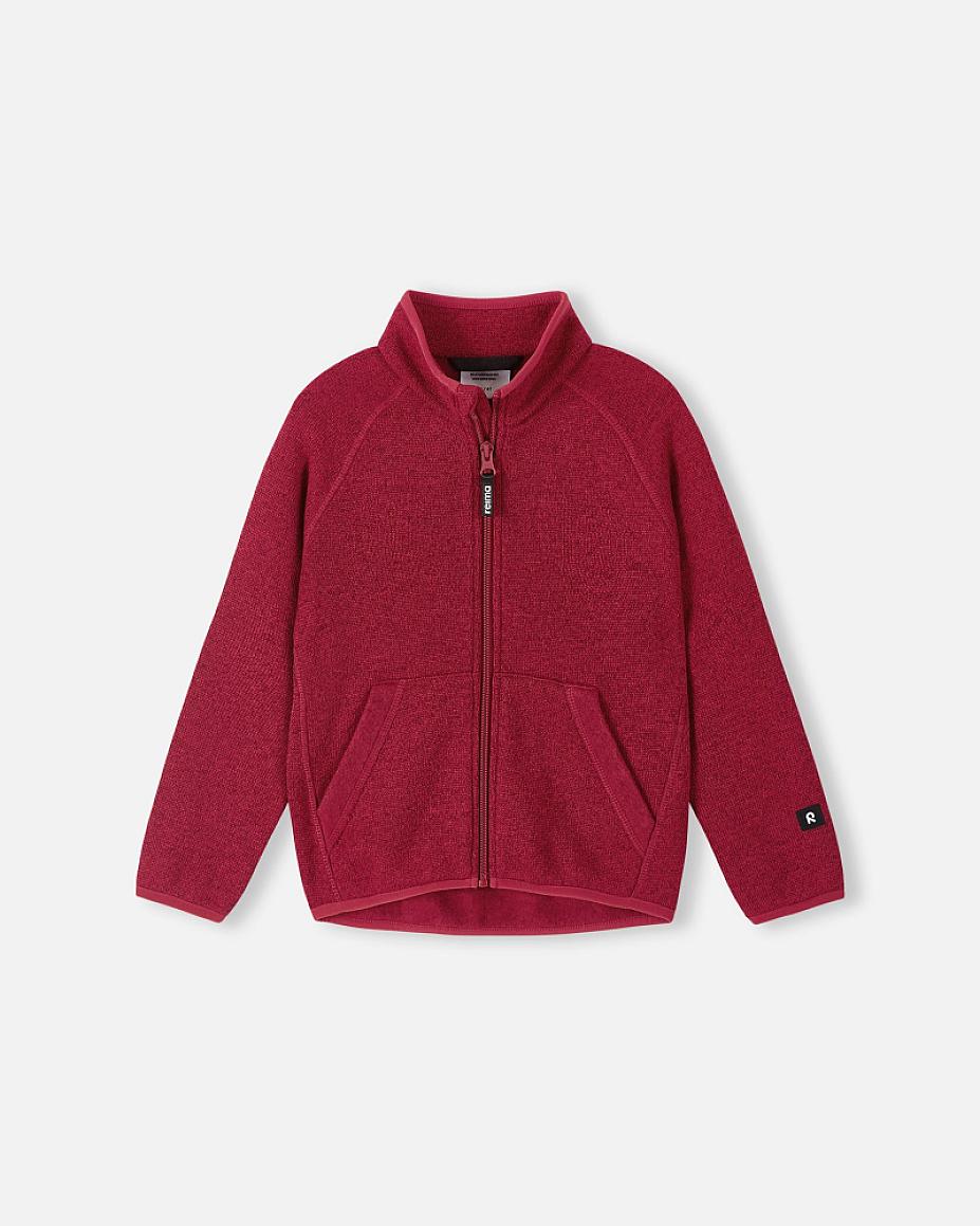 Reima Hopper Fleecejacke Kinder Cranberry Vorderansicht
