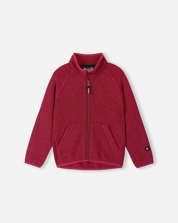 Reima Hopper Fleecejacke Kinder Cranberry Vorderansicht