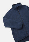 Reima Hopper Fleecejacke Kinder Jeans blue Detailansicht Ärmel