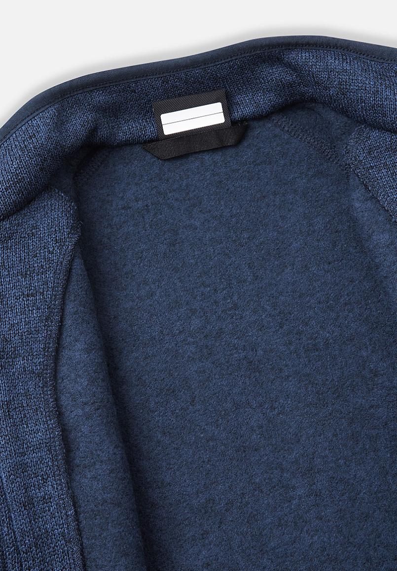 Reima Hopper Fleecejacke Kinder Jeans blue Detailansicht Kragen