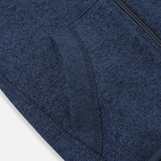Reima Hopper Fleecejacke Kinder Jeans blue Detailansicht Reißverschluss