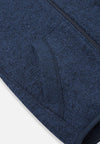 Reima Hopper Fleecejacke Kinder Jeans blue Detailansicht Reißverschluss