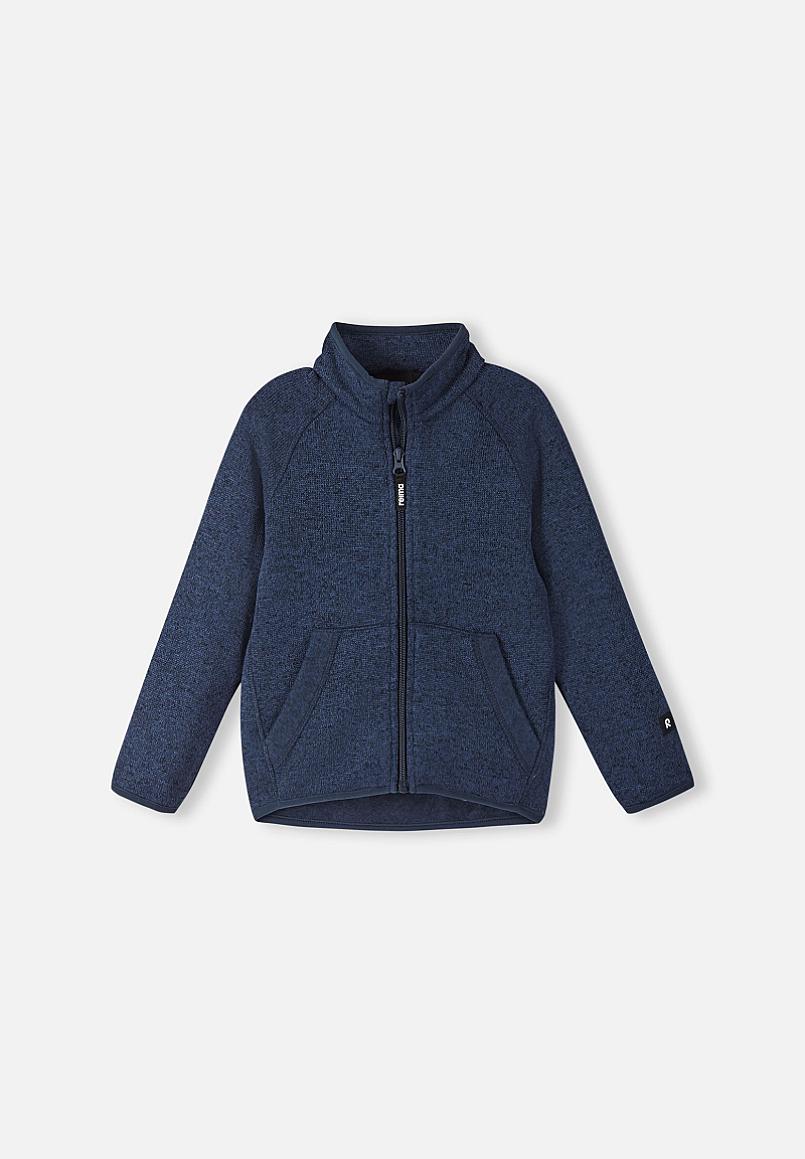 Reima Hopper Fleecejacke Kinder Jeans blue Vorderansicht