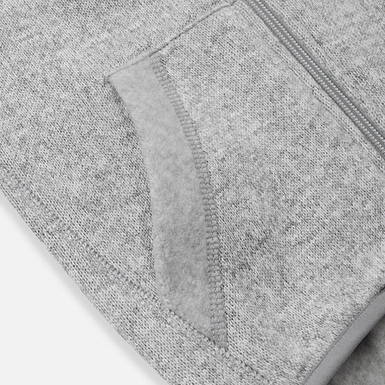 Reima Hopper Fleecejacke Kinder Melange grey Detailansicht Reißverschluss