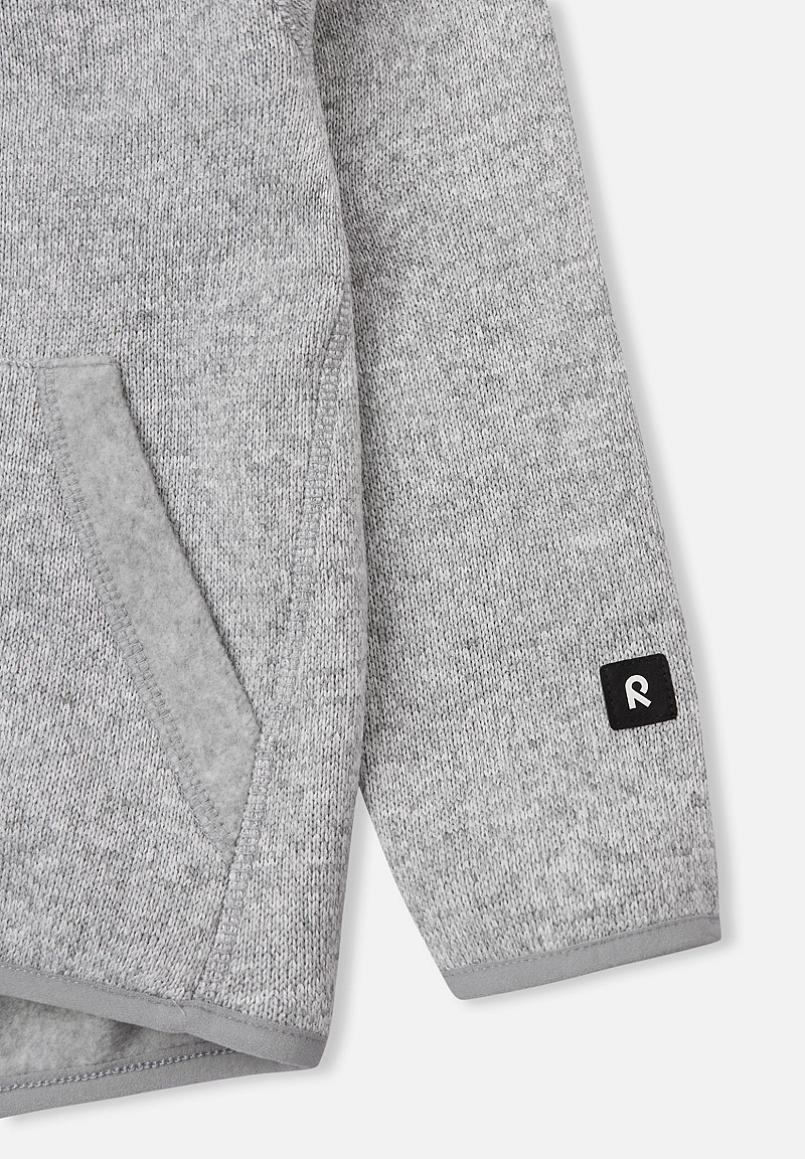 Reima Hopper Fleecejacke Kinder Melange grey Detailansicht Tasche