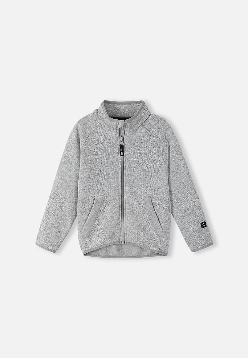 Reima Hopper Fleecejacke Kinder Melange grey Vorderansicht