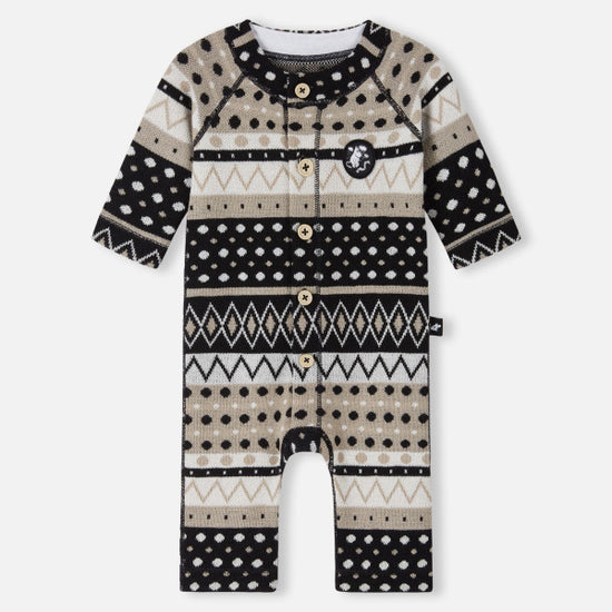 Reima Moomin Mysig Wolloverall Baby Black – Packshot Vorderseite