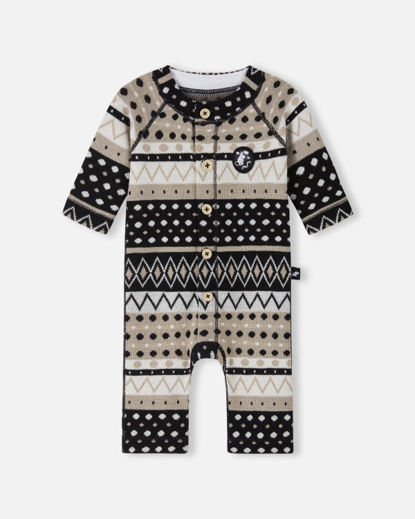 Reima Moomin Mysig Wolloverall Baby Black – Packshot Vorderseite